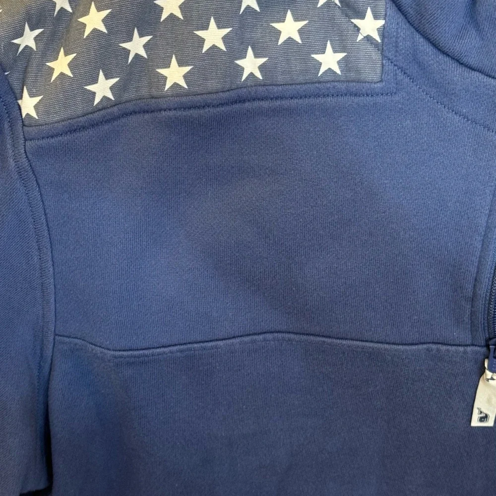 Vineyard Vines Men 1/4 Zip Sweatshirt Pullover Size XL Blue America USA Sweater - Picture 6 of 9